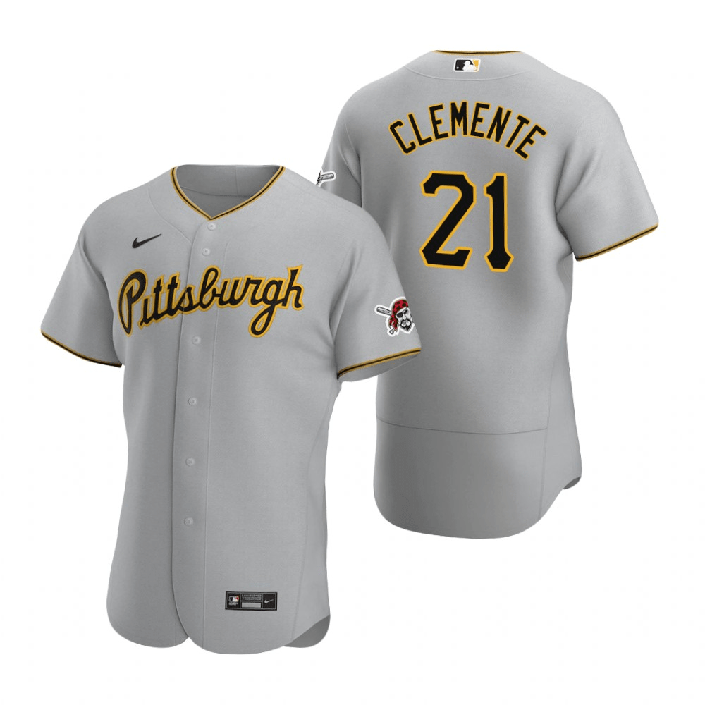 Roberto Clemente Pittsburgh Pirates Road Gray Baseball Player Jersey