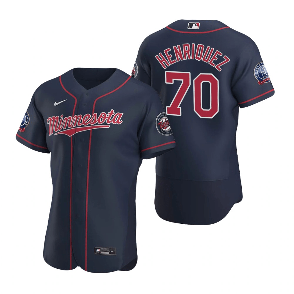 Ronny Henriquez Minnesota Twins Alternate Navy Baseball Player Jersey