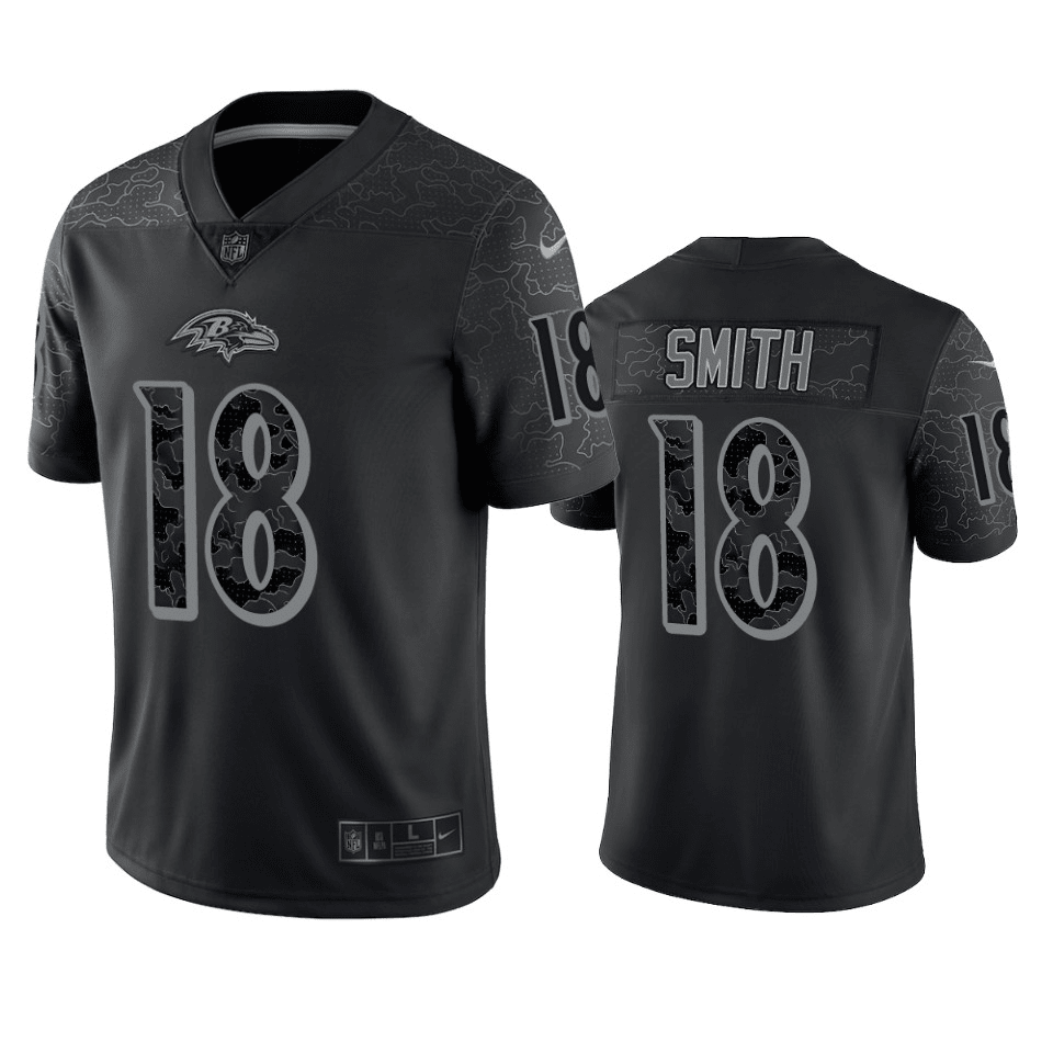 Roquan Smith Baltimore Ravens RFLCTV Black Limited Jersey