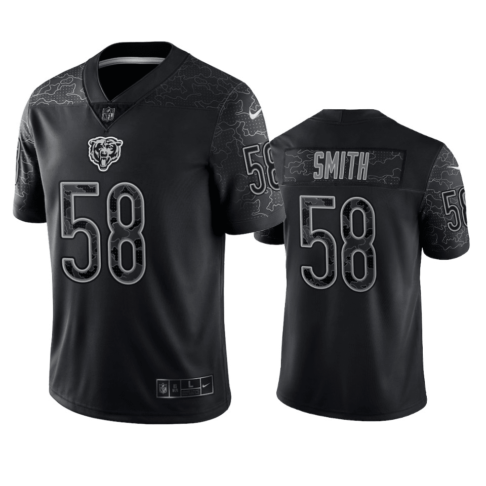 Roquan Smith Chicago Bears RFLCTV Black Limited Jersey
