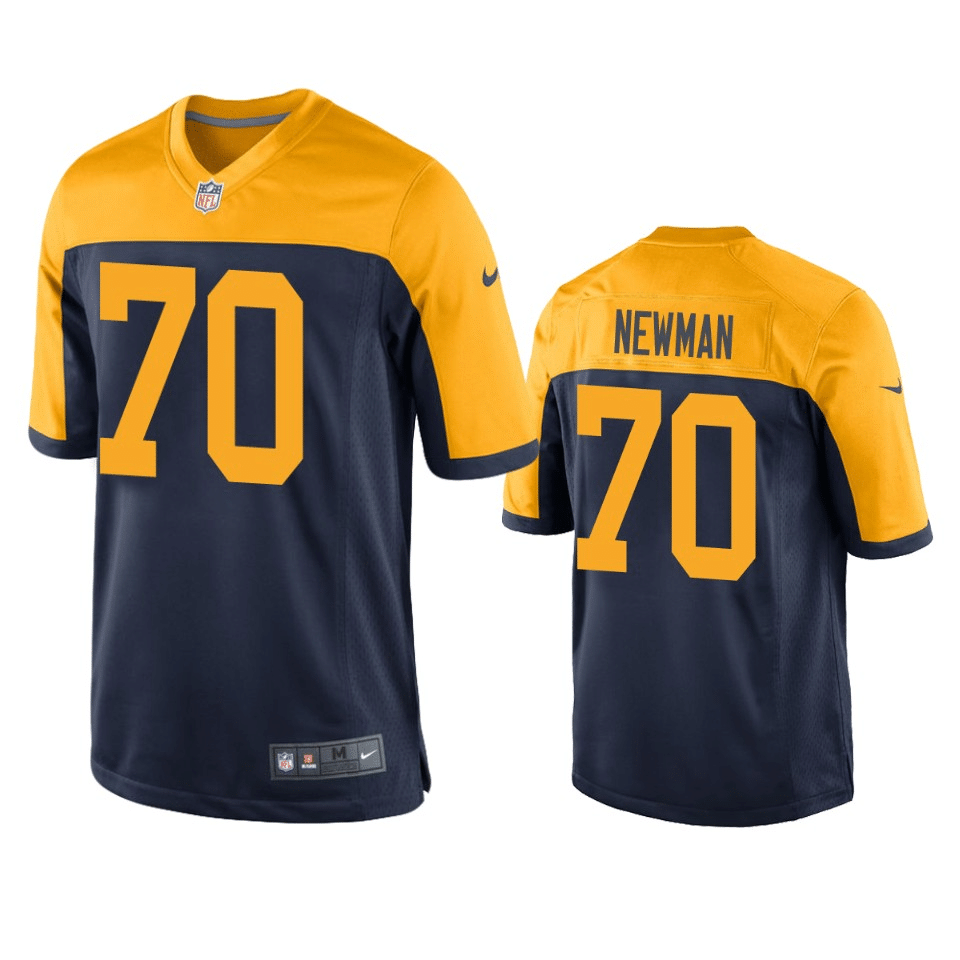 Royce Newman Green Bay Packers Throwback Navy Game Jersey