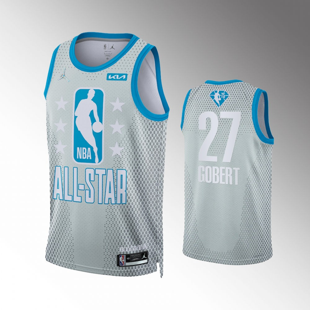 Rudy Gobert Utah Jazz 2022 All Star Grey Swingman Jersey