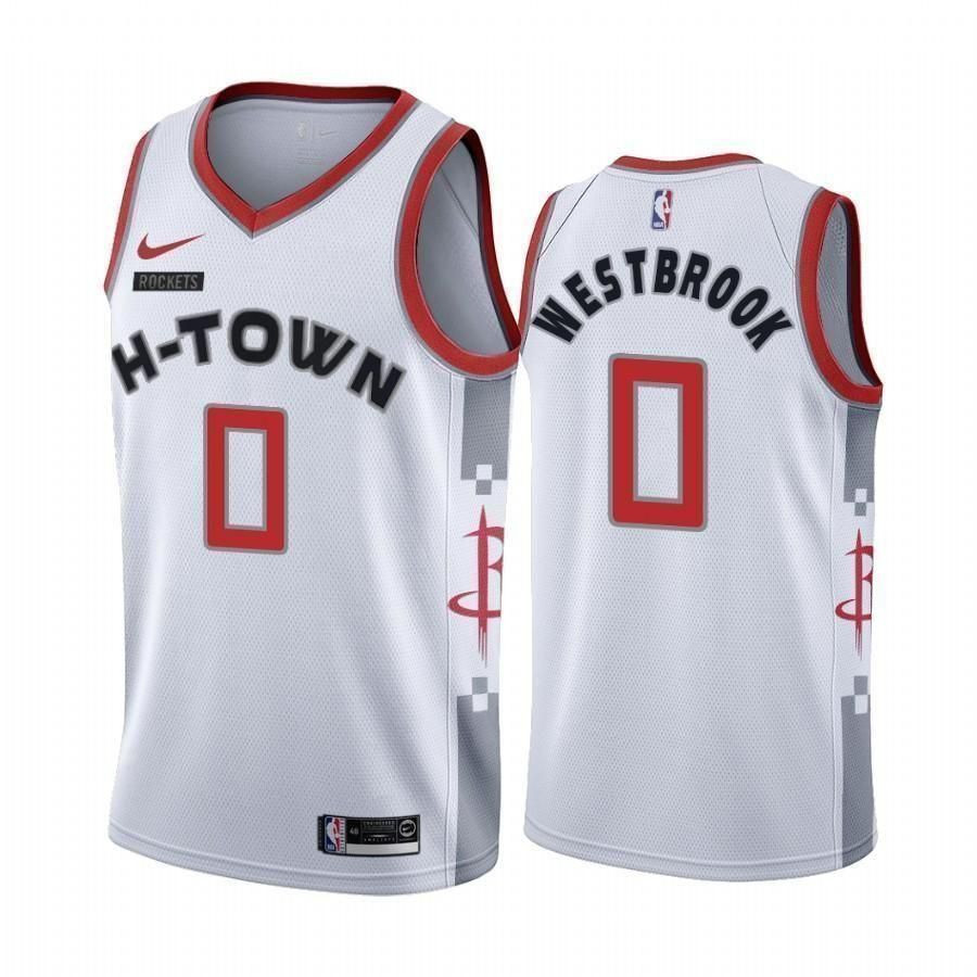 Russell Westbrook Houston Rockets 2019-20 City White Swingman Jersey