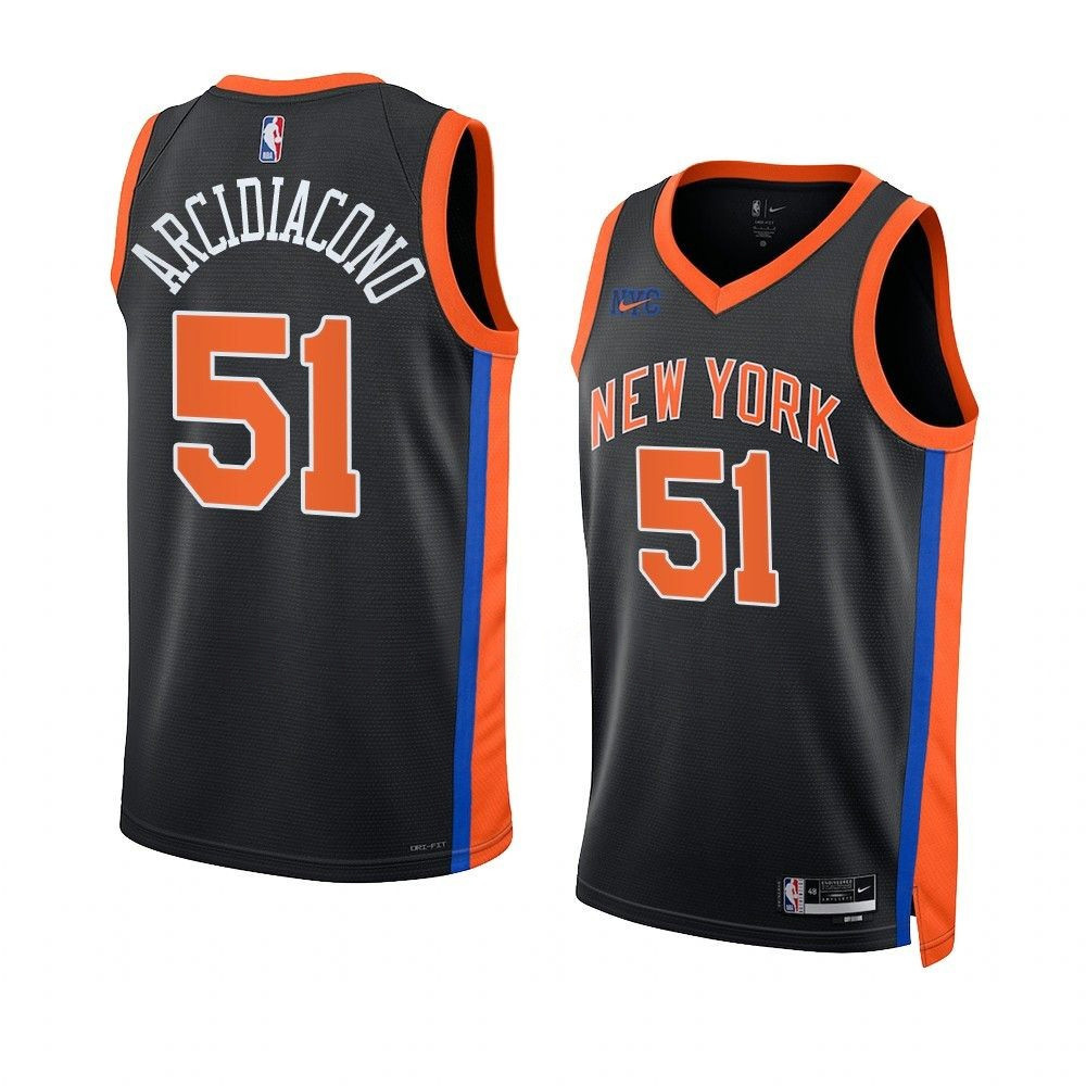 Ryan Arcidiacono New York Knicks 2022-23 City Edition Black Swingman Jersey
