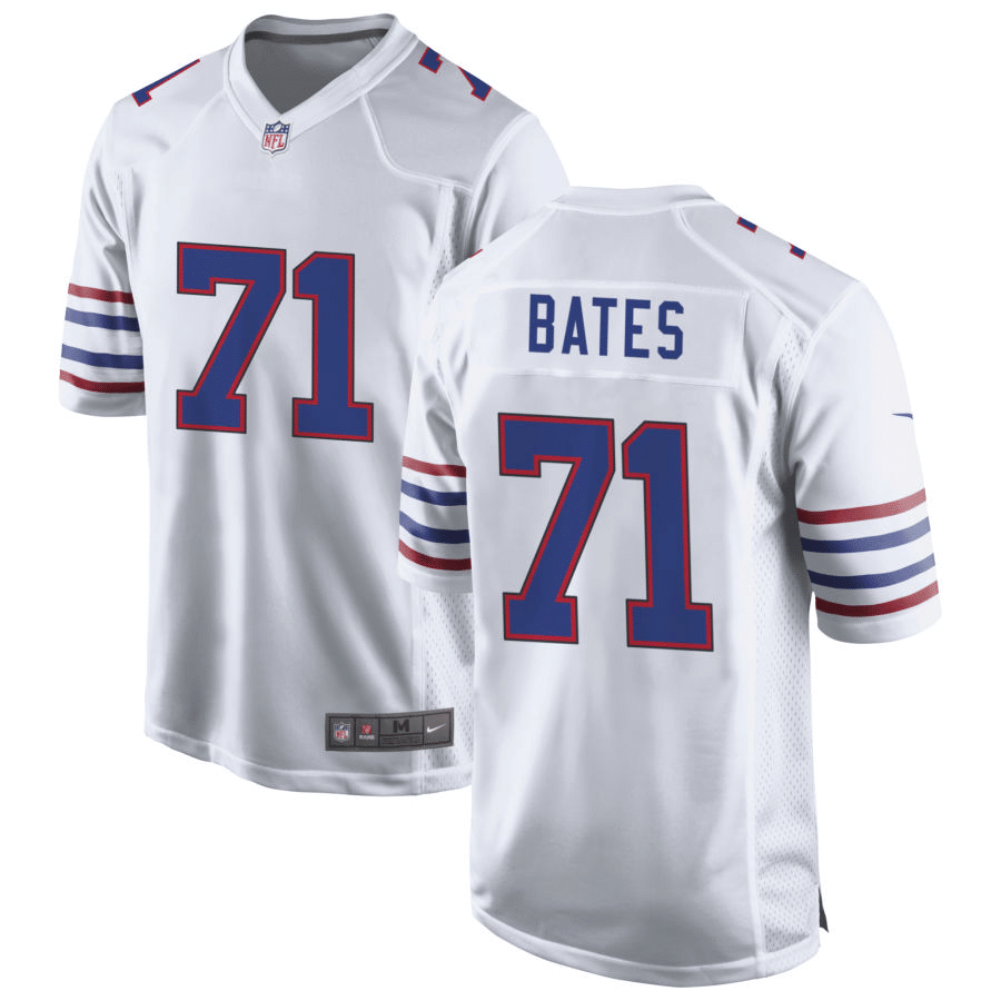 Ryan Bates Buffalo Bills Alternate White Game Jersey