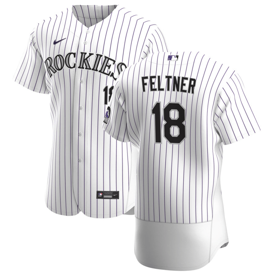Ryan Feltner Colorado Rockies Home White Baseball Player Jersey