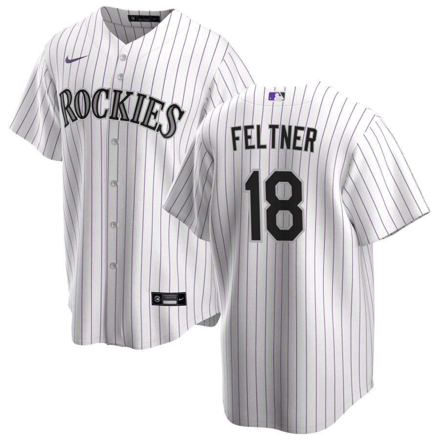 Ryan Feltner Colorado Rockies Home White Baseball Player Jersey