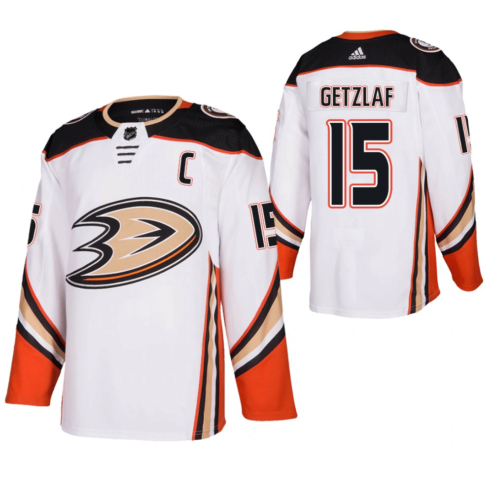 Ryan Getzlaf Anaheim Ducks 2020-21 Away White Player Swingman Jersey