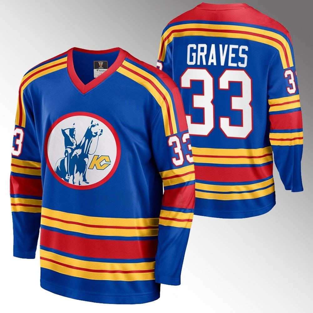 Ryan Graves New Jersey Devils 74-75 Breakaway Vintage Royal Player Swingman Jersey