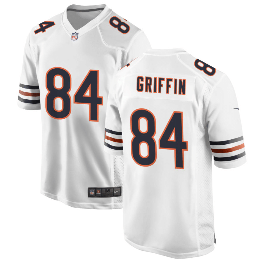 Ryan Griffin Chicago Bears White Game Jersey