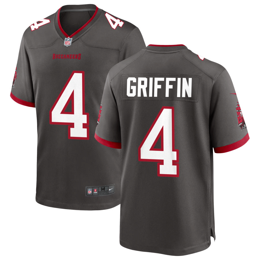 Ryan Griffin Tampa Bay Buccaneers Alternate Pewter Game Jersey