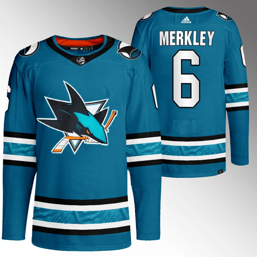 Ryan Merkley San Jose Sharks 2022-23 Home Teal Player Swingman Jersey