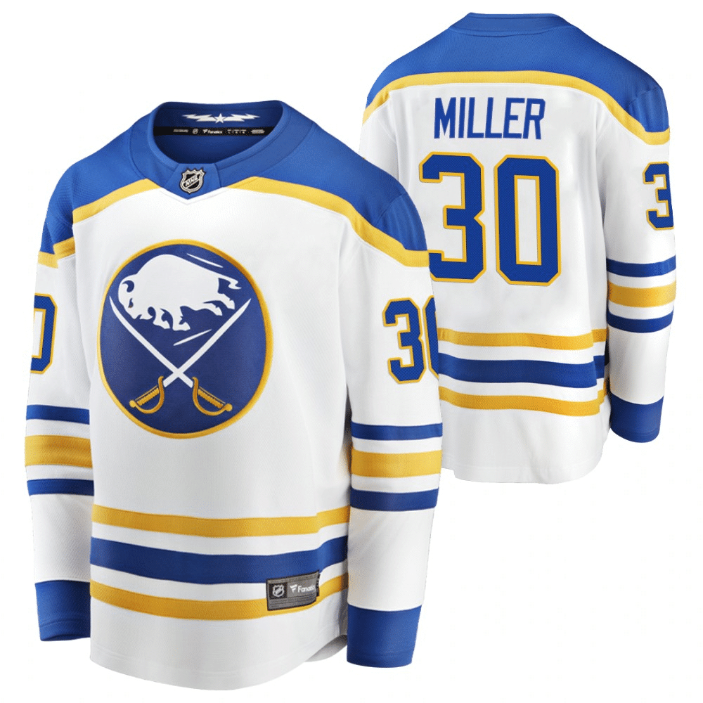 Ryan Miller Buffalo Sabres 2021 Away White Player Swingman Jersey