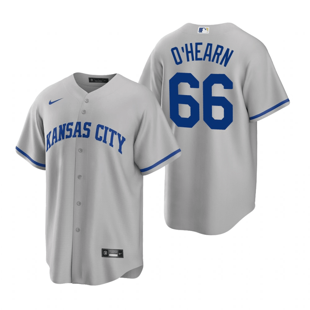Ryan O'Hearn Kansas City Royals Road Gray Baseball Player Jersey