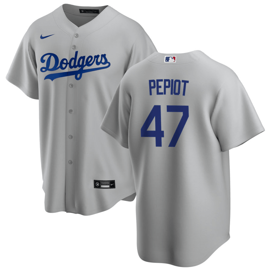 Ryan Pepiot Los Angeles Dodgers Alternate Gray Baseball Player Jersey