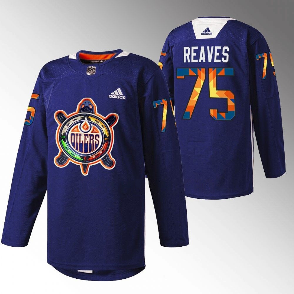 Ryan Reaves Minnesota Wild 2022 Indigenous Celebration Night Navy Player Swingman Jersey