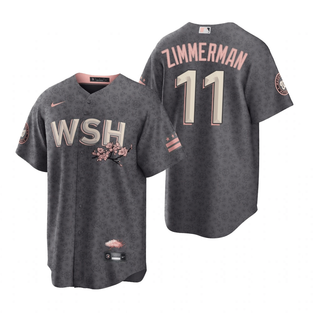 Ryan Zimmerman Washington Nationals 2022 City Connect Grey Baseball Player Jersey