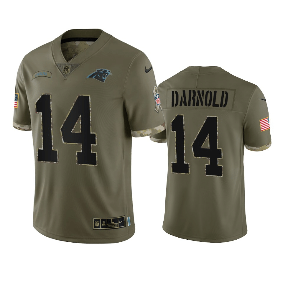 Sam Darnold Carolina Panthers 2022 Salute To Service Limited Jersey