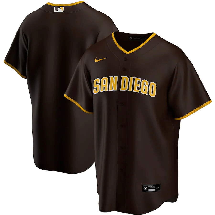 San Diego Padres Road Brown Baseball Player Jersey