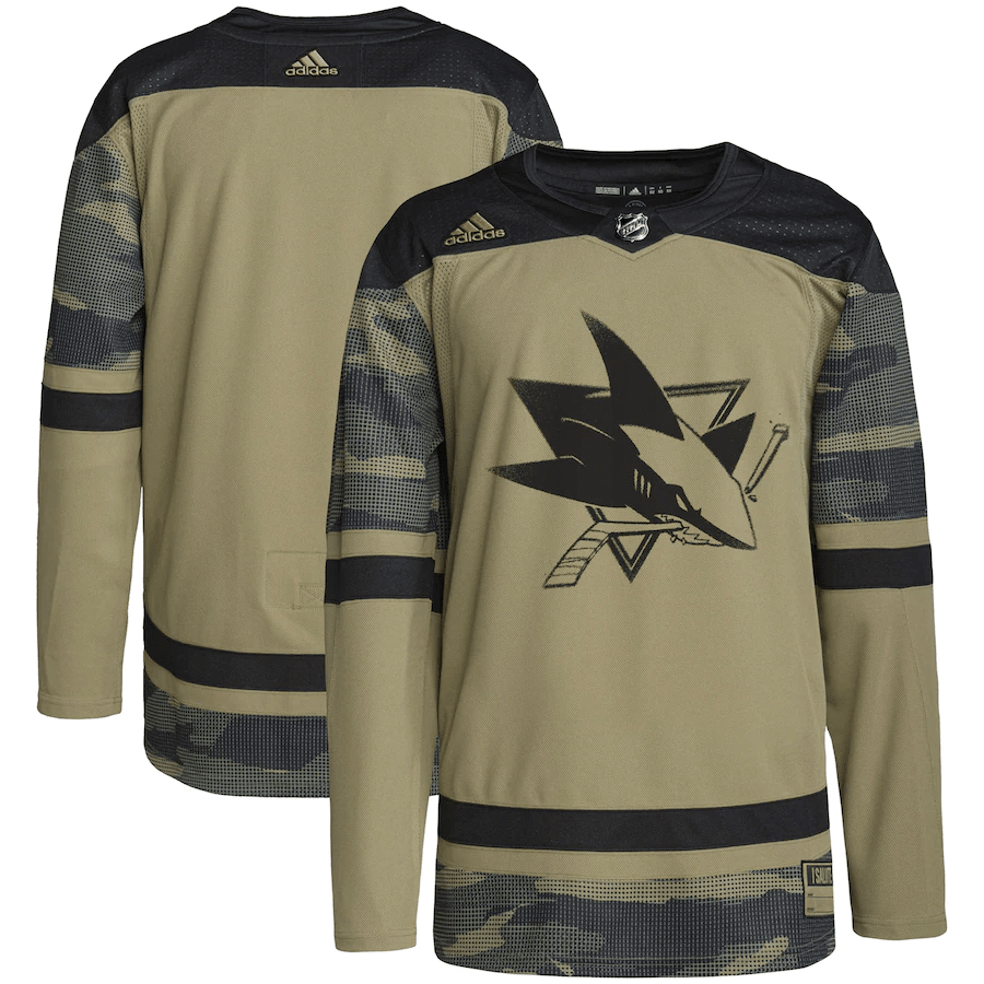 San Jose Sharks 2022 Military Appreciation Team Camo Player Swingman Jersey