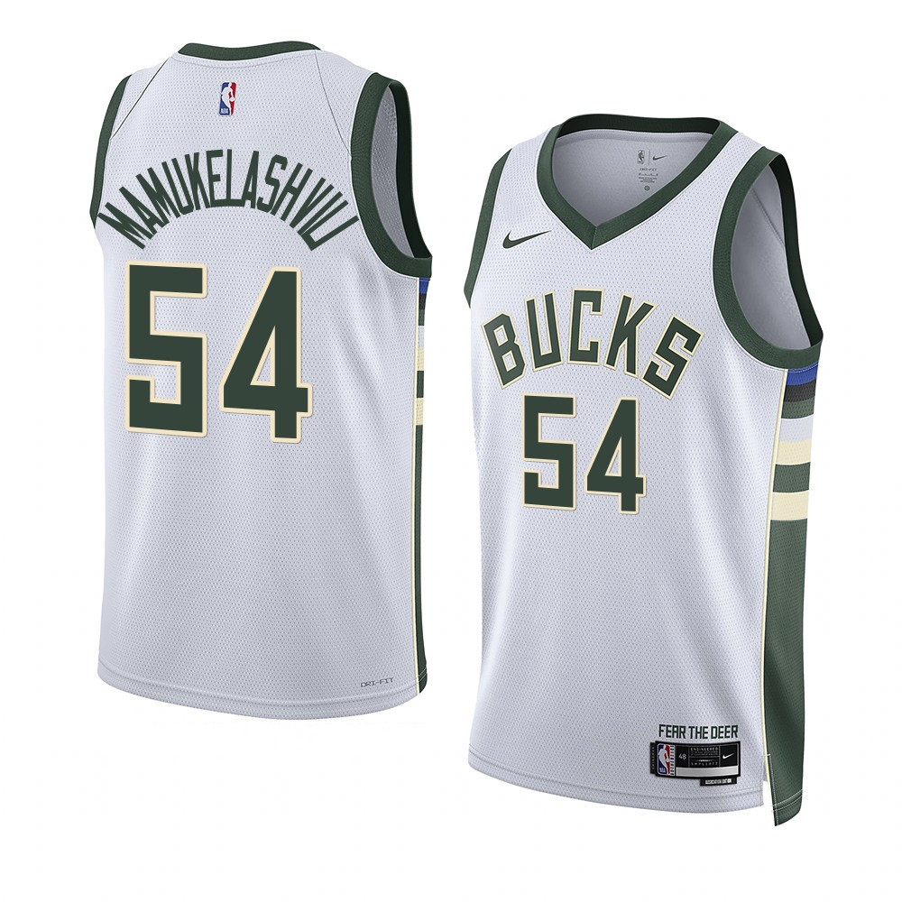 Sandro Mamukelashvili Milwaukee Bucks 2022-23 Association Edition White Swingman Jersey