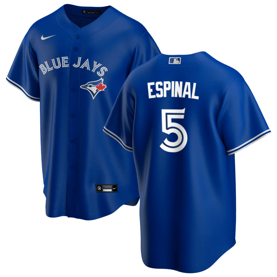 Santiago Espinal Toronto Blue Jays Alternate Royal Baseball Player Jersey