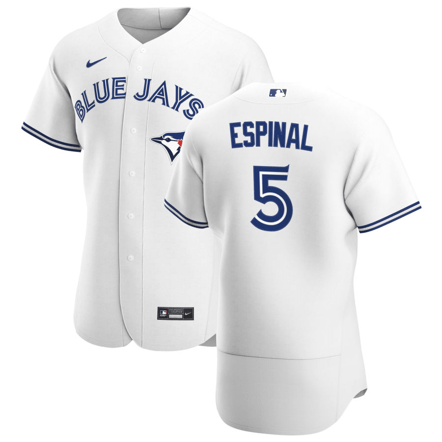 Santiago Espinal Toronto Blue Jays Home White Baseball Player Jersey