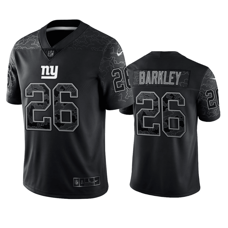 Saquon Barkley New York Giants RFLCTV Black Limited Jersey