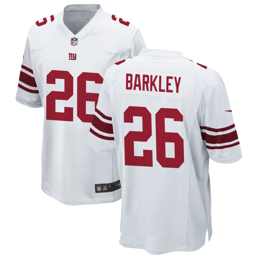 Saquon Barkley New York Giants White Game Jersey