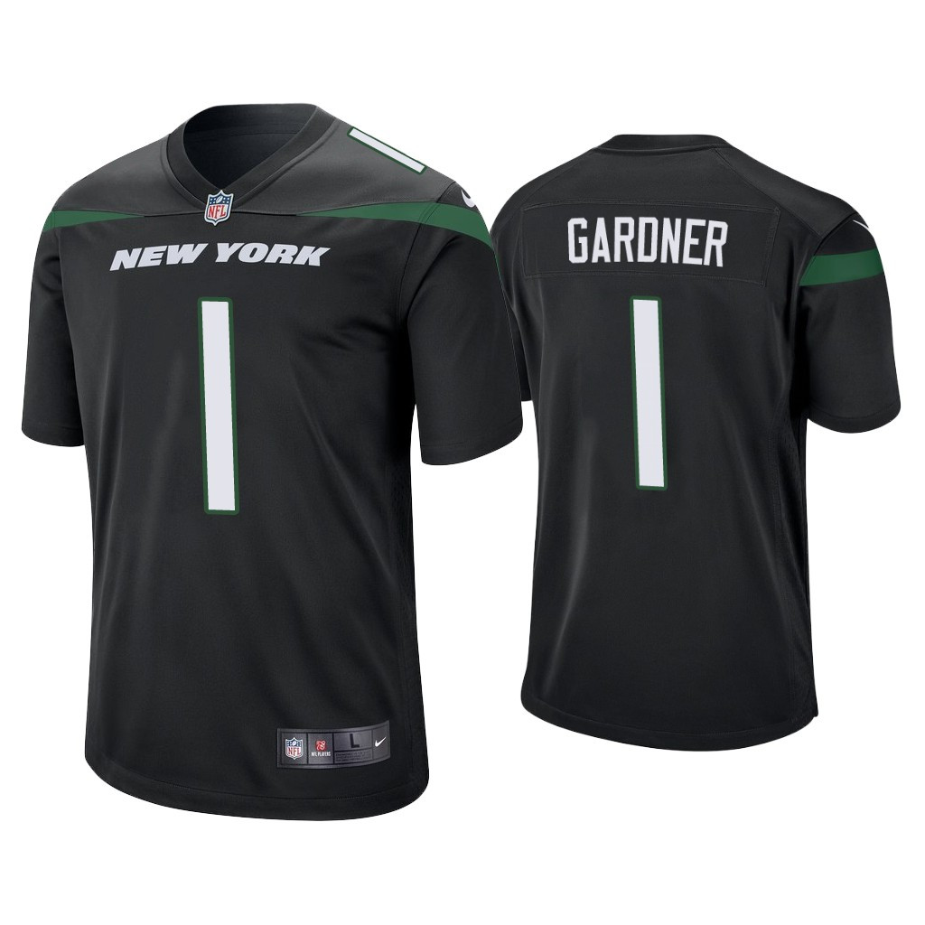 Sauce Gardner New York Jets 2022 Draft Black Game Jersey