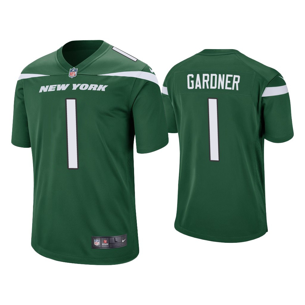 Sauce Gardner New York Jets 2022 Draft Green Game Jersey