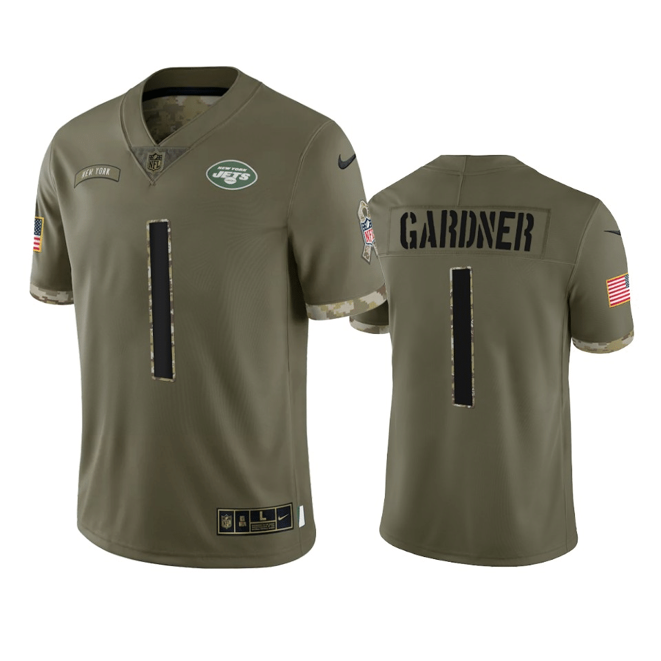 Sauce Gardner New York Jets 2022 Salute To Service Limited Jersey