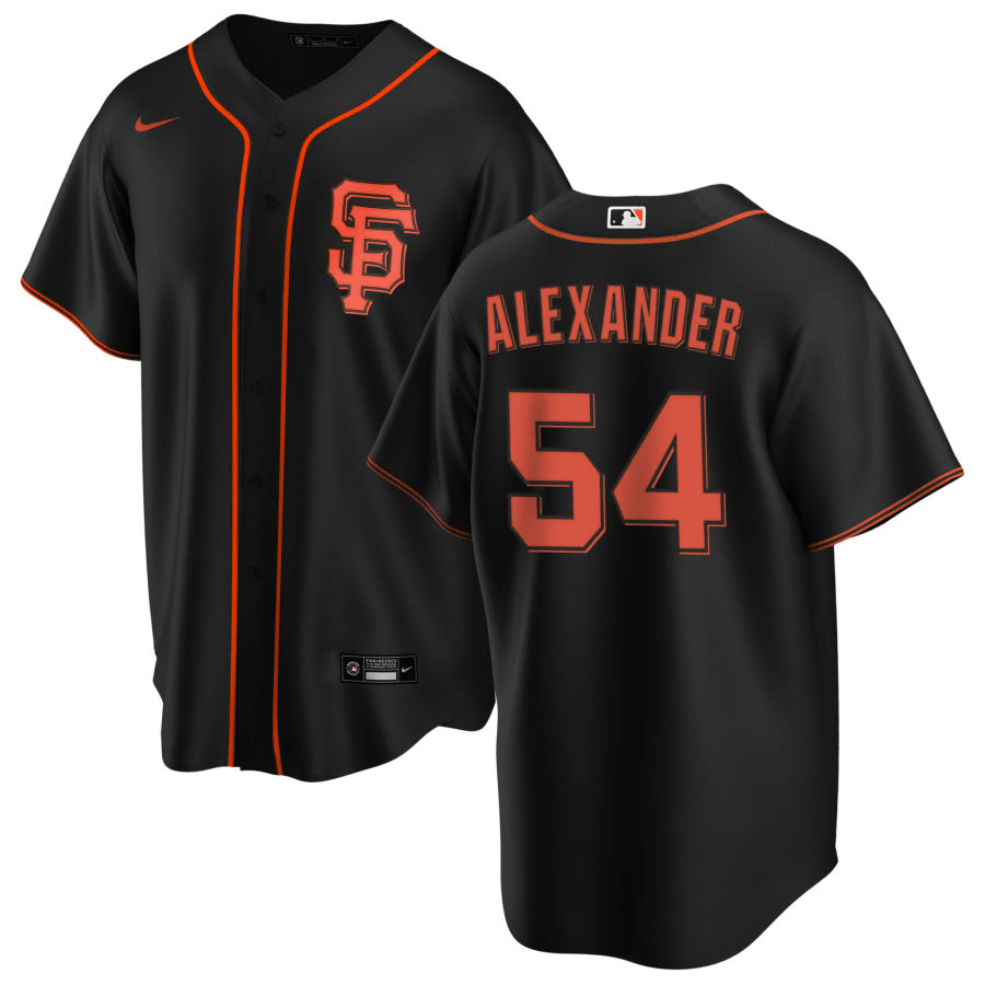 Scott Alexander San Francisco Giants Alternate Black Baseball Player Jersey
