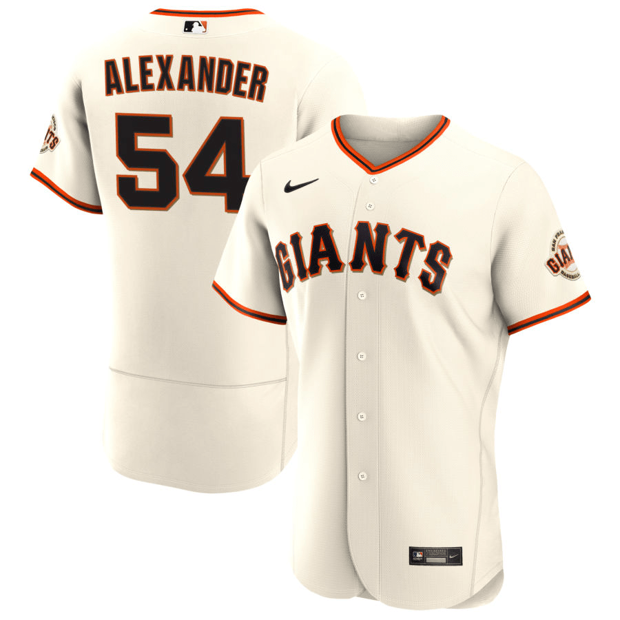 Scott Alexander San Francisco Giants Home Cream Baseball Player Jersey