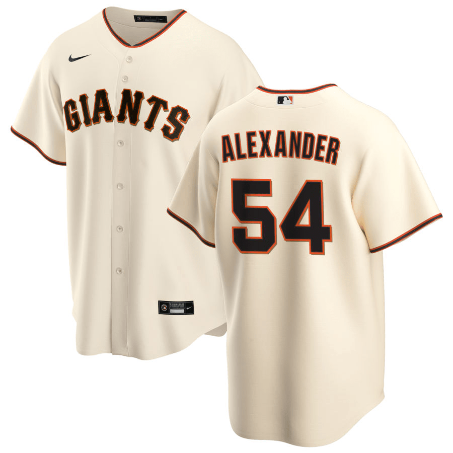 Scott Alexander San Francisco Giants Home Cream Baseball Player Jersey