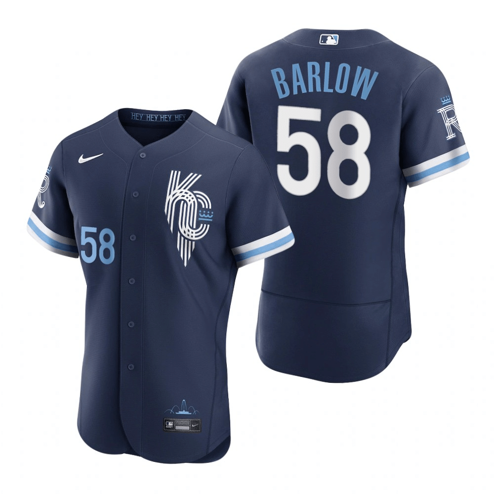 Scott Barlow Kansas City Royals 2022 City Connect Navy Baseball Player Jersey
