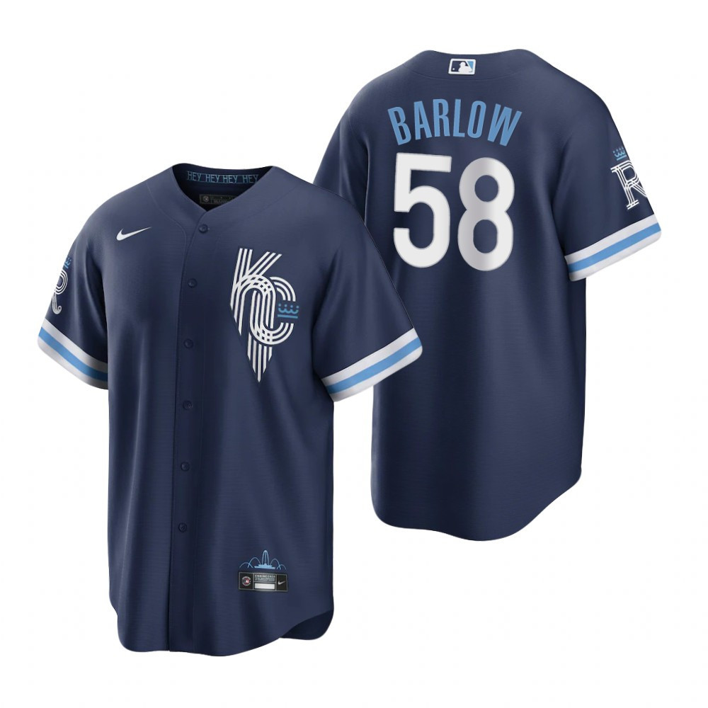 Scott Barlow Kansas City Royals 2022 City Connect Navy Baseball Player Jersey