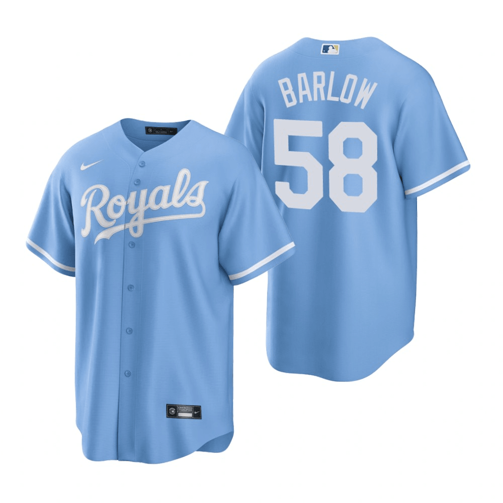 Scott Barlow Kansas City Royals Alternate Blue Baseball Player Jersey