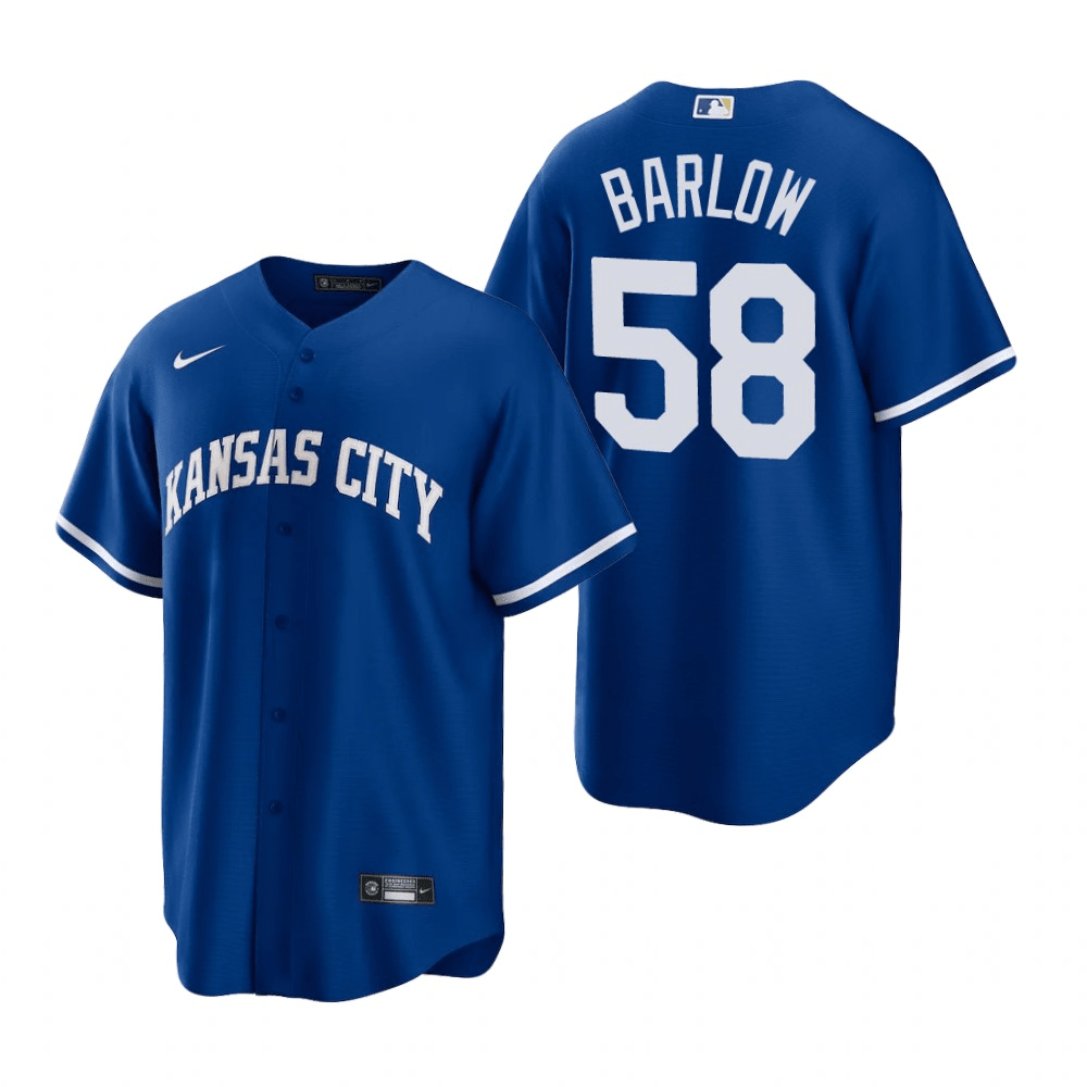 Scott Barlow Kansas City Royals Alternate Royal Baseball Player Jersey