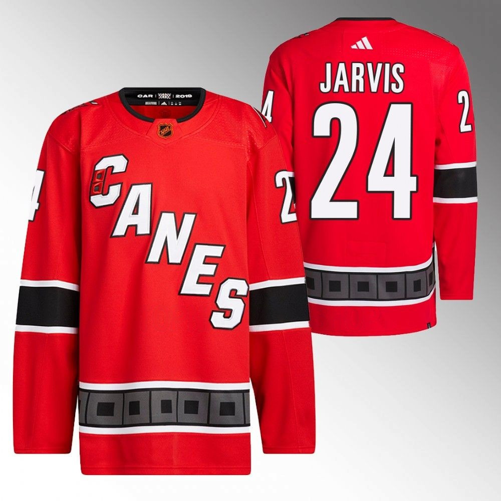 Seth Jarvis Carolina Hurricanes 2022 Reverse Retro Red Player Swingman Jersey