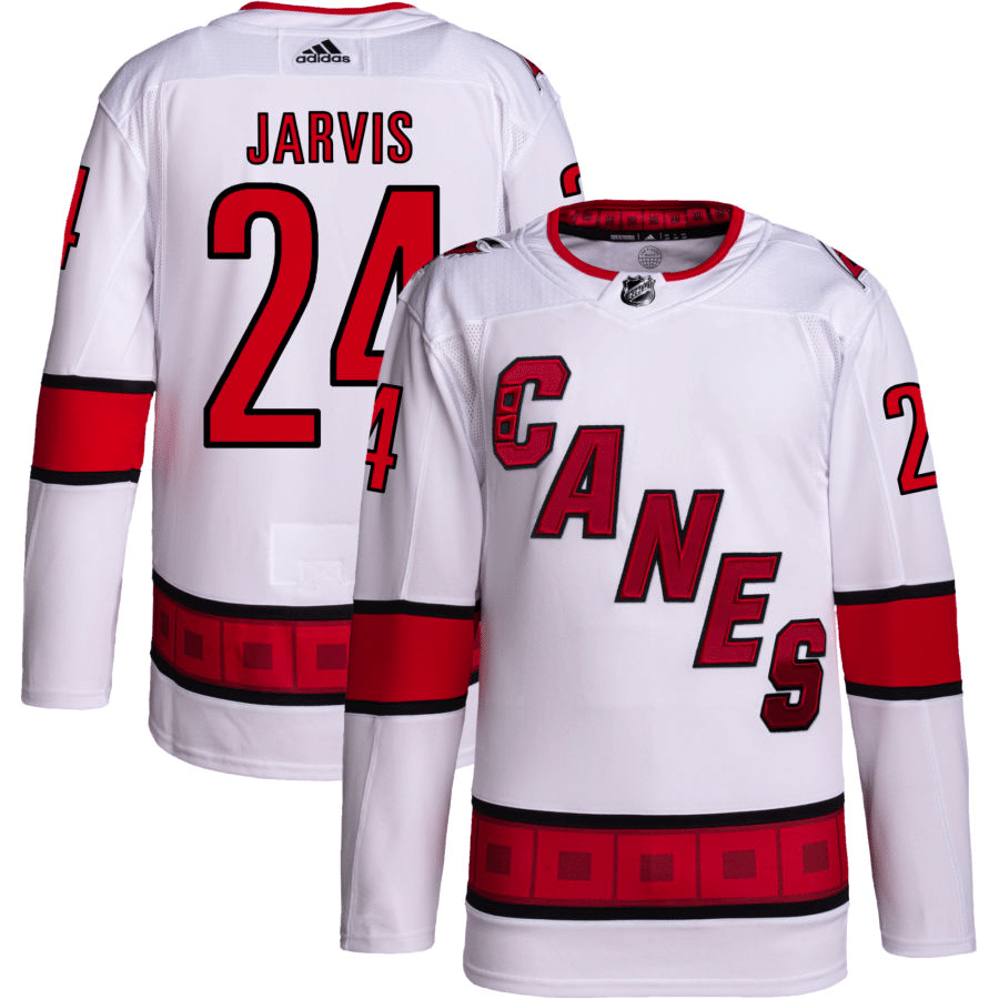 Seth Jarvis Carolina Hurricanes Away White Player Swingman Jersey