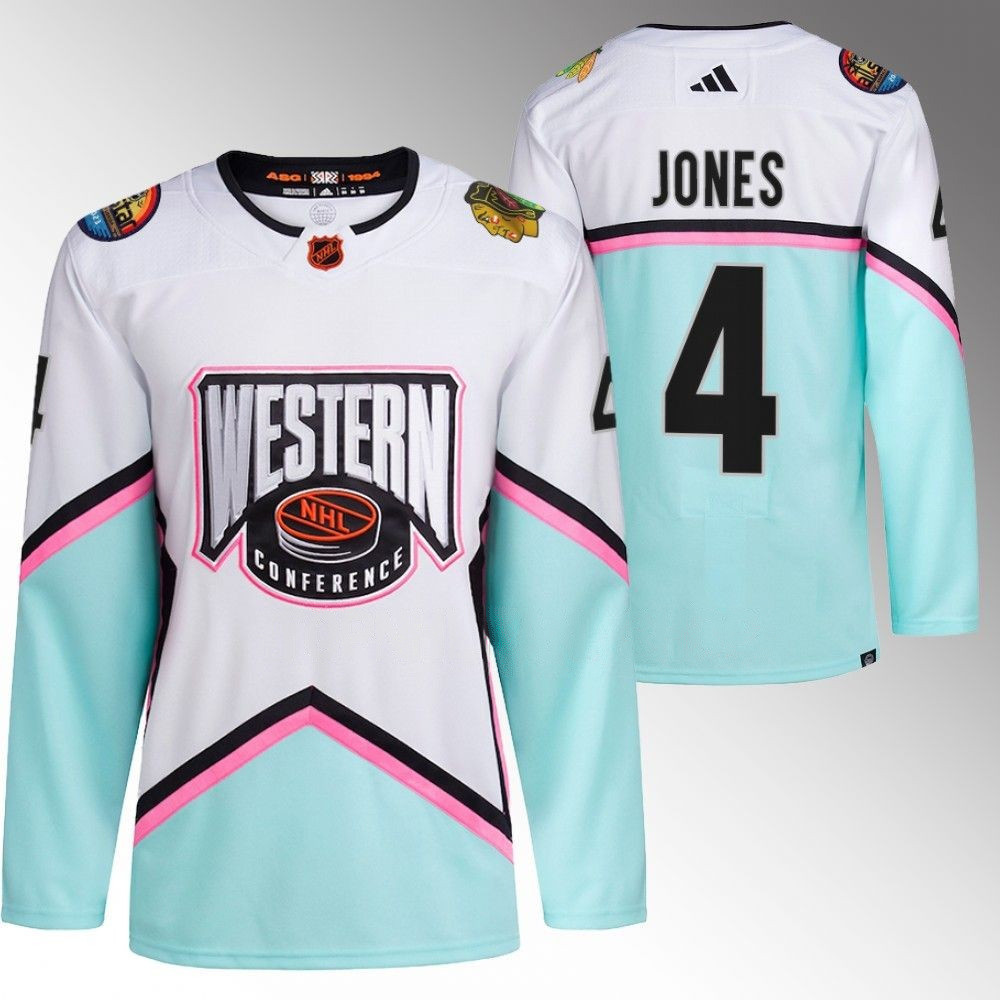 Seth Jones Chicago Blackhawks 2023 All Star Western Conference White Player Swingman Jersey