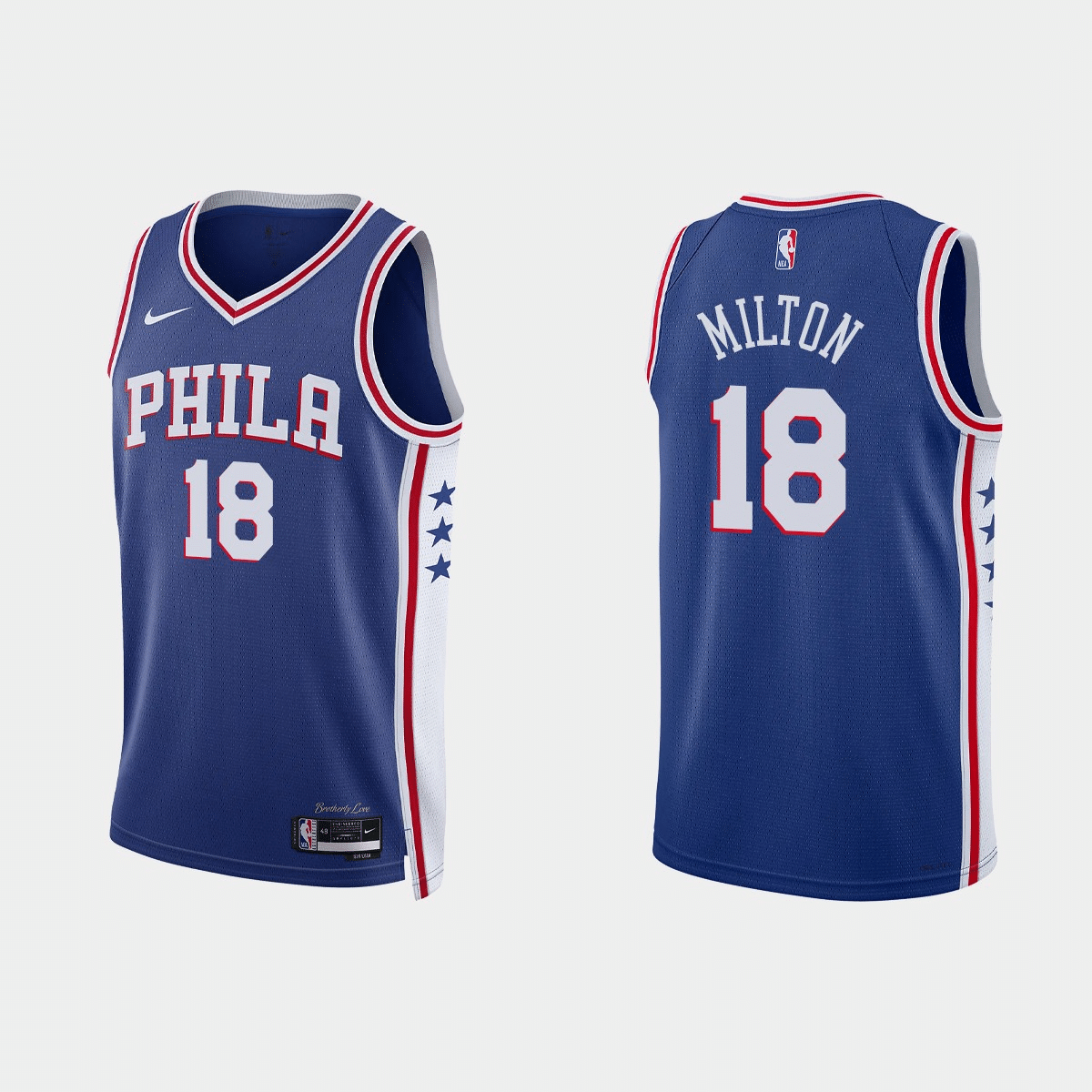 Shake Milton Philadelphia 76ers 2022-23 Icon Edition Royal Swingman Jersey