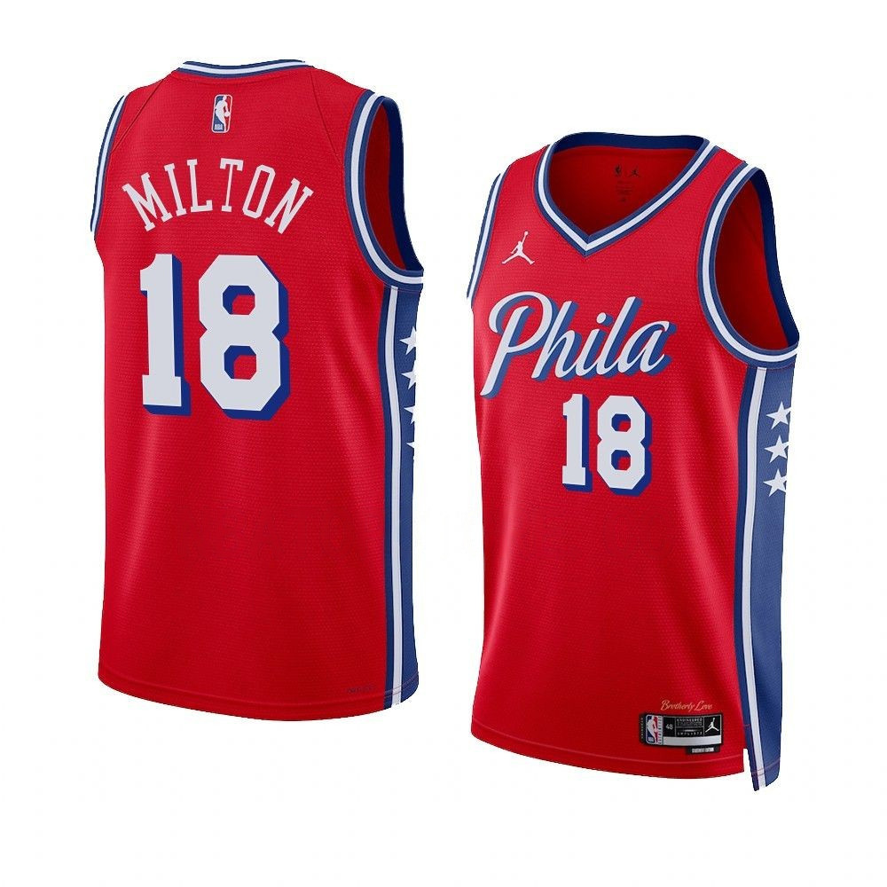 Shake Milton Philadelphia 76ers 2022-23 Statement Edition Red Swingman Jersey
