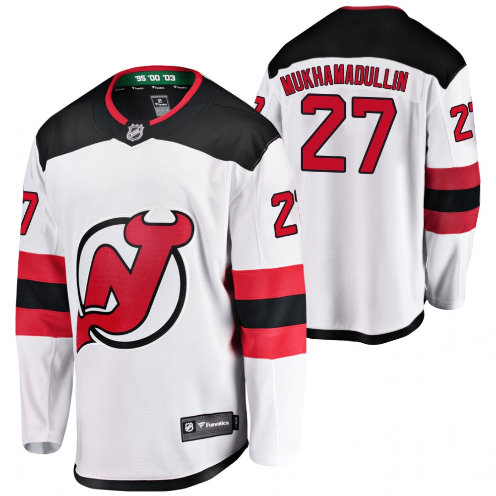 Shakir Mukhamadullin New Jersey Devils Away White Player Swingman Jersey