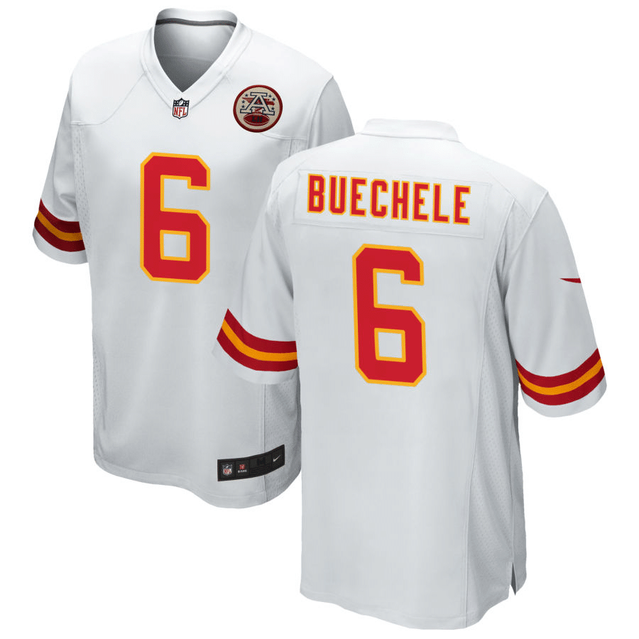 Shane Buechele Kansas City Chiefs White Game Jersey