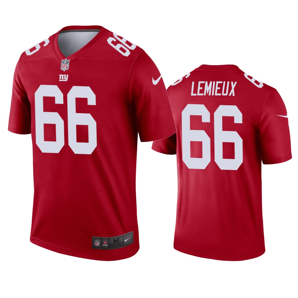 Shane Lemieux New York Giants Inverted Legend Red Game Jersey