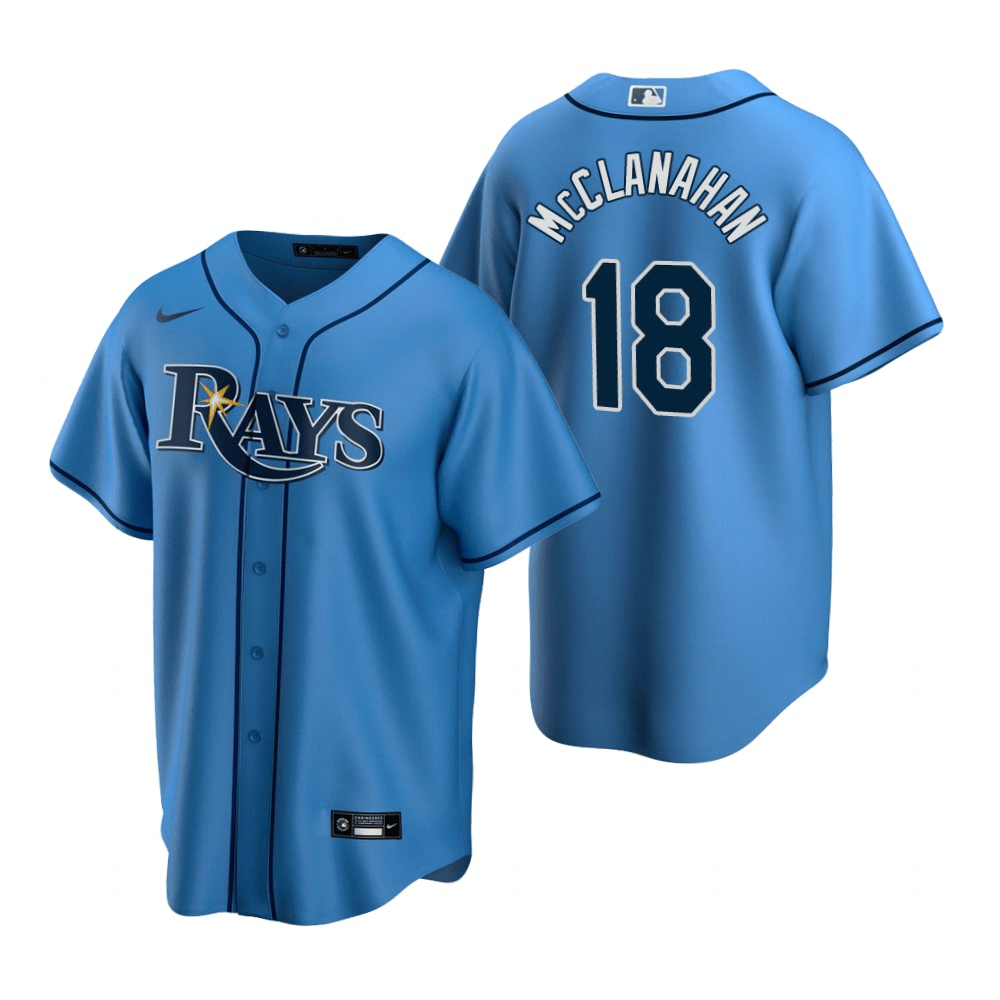 Shane McClanahan Tampa Bay Rays Alternate Blue Baseball Player Jersey