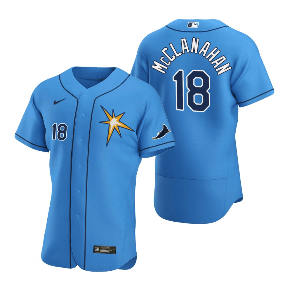 Shane McClanahan Tampa Bay Rays Alternate Blue Baseball Player Jersey