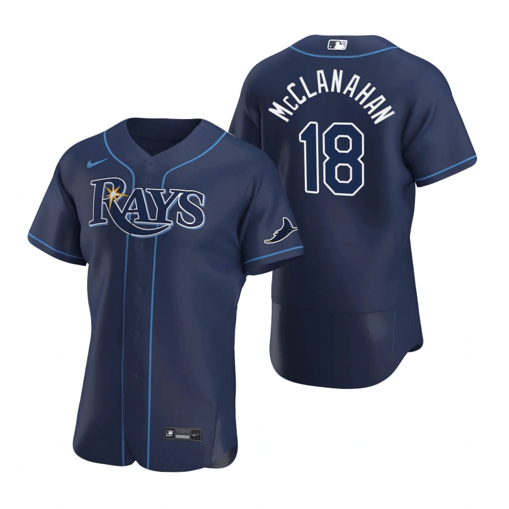 Shane McClanahan Tampa Bay Rays Alternate Navy Baseball Player Jersey